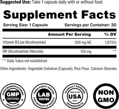 Celly NAD Booster | Longevity Supplement for Healthy Ageing with NR and Nicotinamide