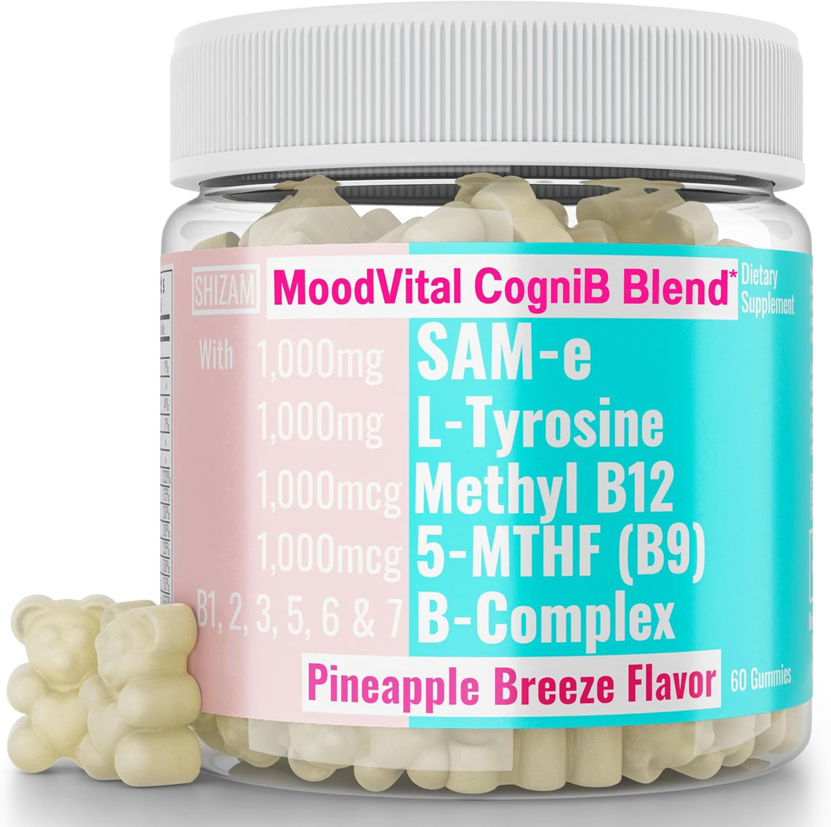 SHIZAM SAM-e & L-Tyrosine Gummies with Methylated B-Complex - görsel 1
