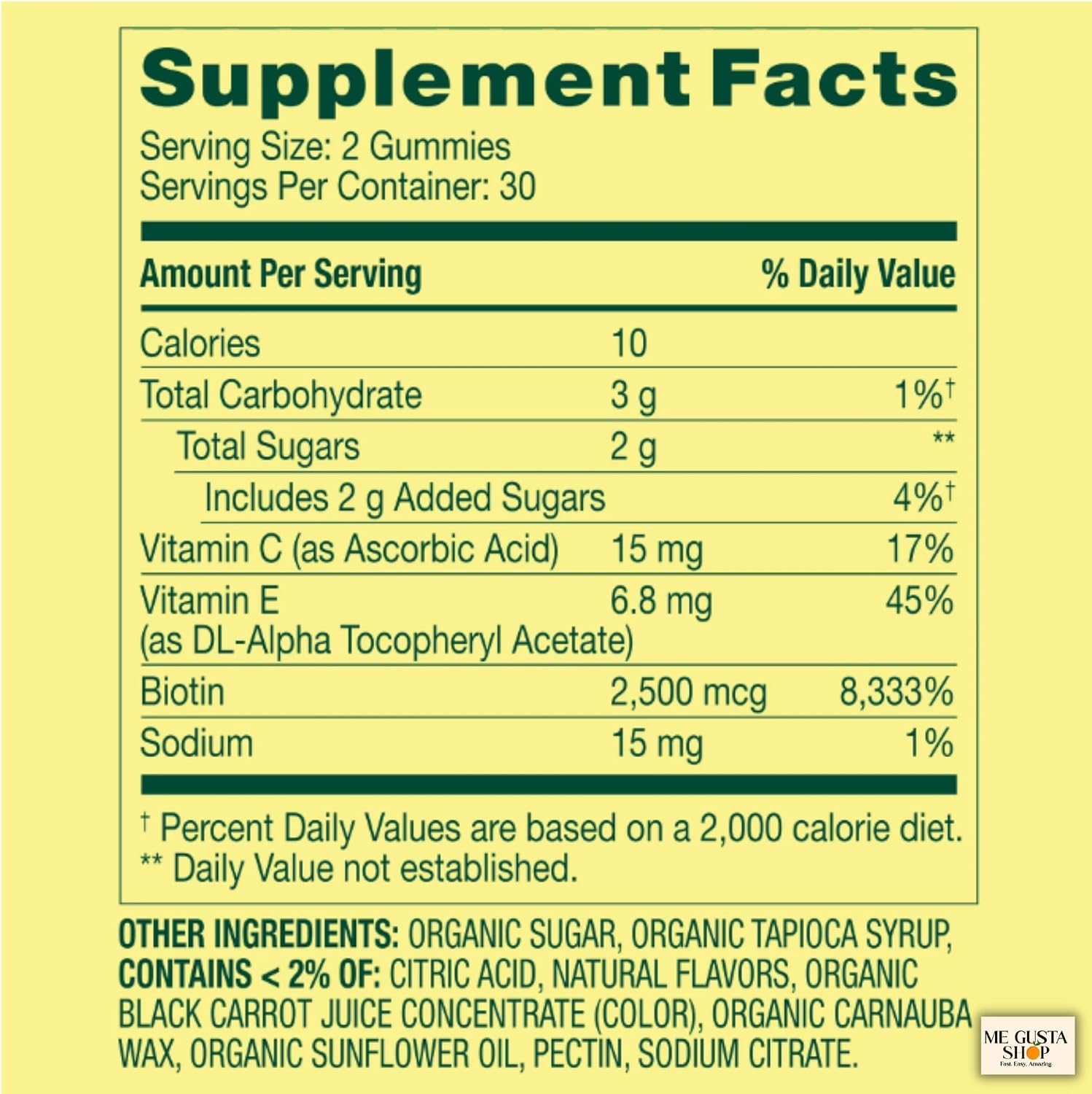 Spring Valley Biotin Vegetarian Gummies, Strawberry, 2500 mcg, 60 Count - görsel 2