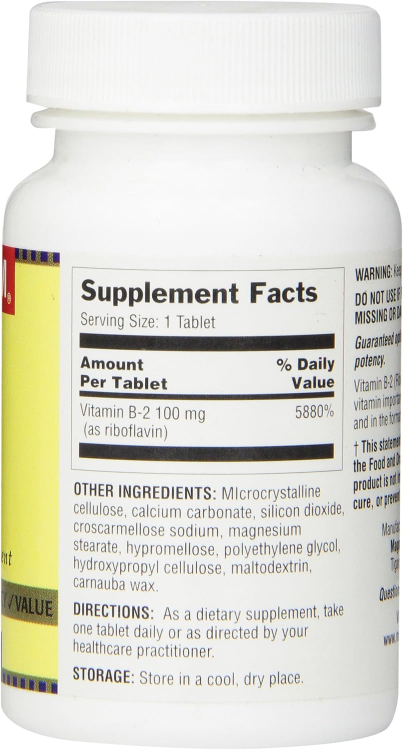 Optimum Vitamin B2 Tablets, 100mg, 100 Tablets - görsel 3