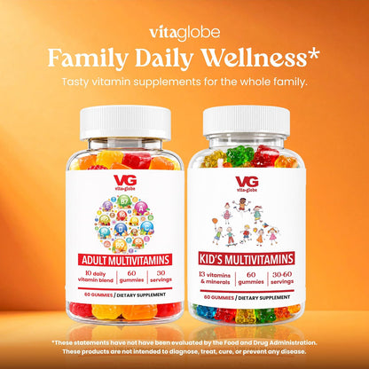 VITA Globe Kids Complete Multivitamin Gummies – 120 Gummies (Pack of 2)