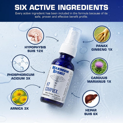 H7 Complex Homeopathic Sublingual Spray for Vitality – 3-Month Supply