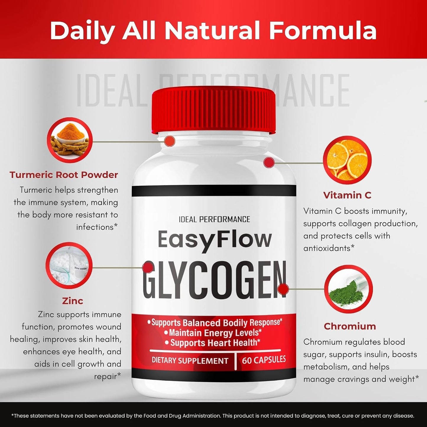 Easy Flow Glycogen Support Capsules – Official Formula Glycogen Support EasyFlow Pills, Maximum Strength, Glyco Optimiser for Overall Health (60 Capsules) - görsel 7