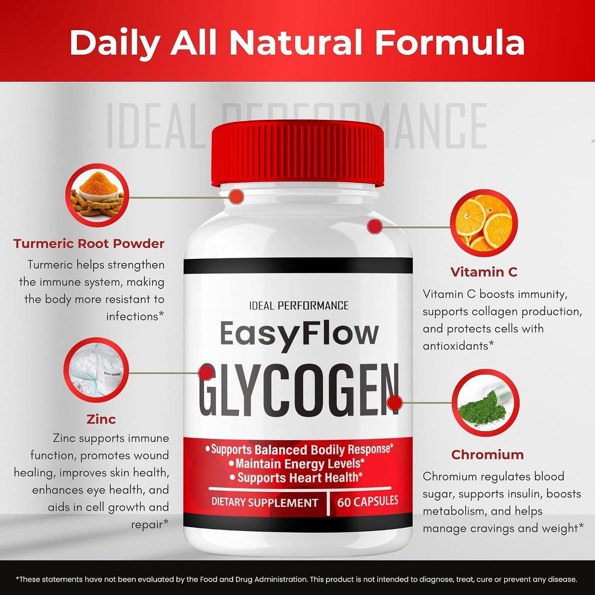 Easy Flow Glycogen Support Capsules – Official Formula Glycogen Support EasyFlow Pills, Maximum Strength, Glyco Optimiser for Overall Health (60 Capsules) - görsel 7