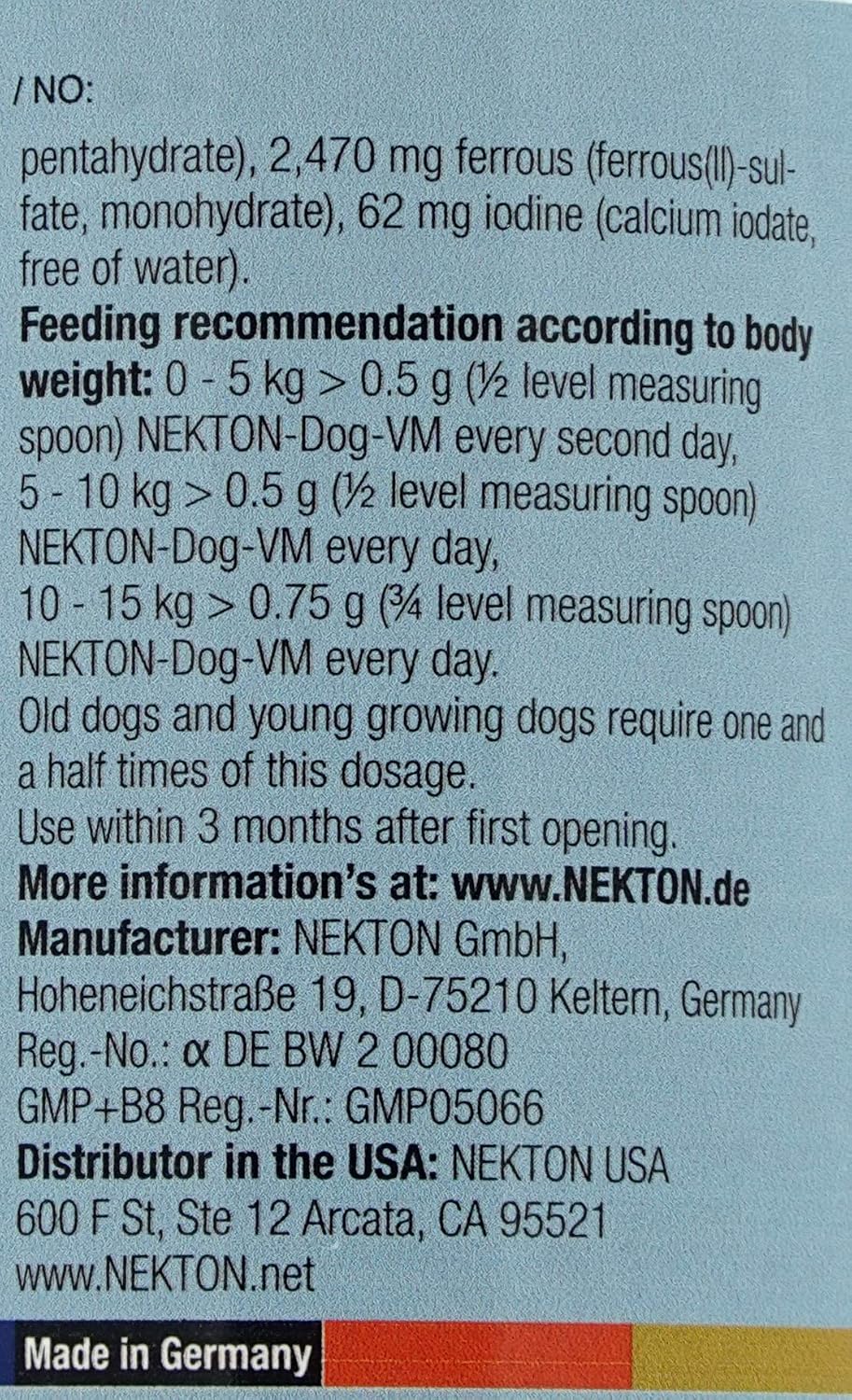 Nekton Dog-VM Canine Vitamin, Mineral and Trace Supplement, 120g - görsel 3