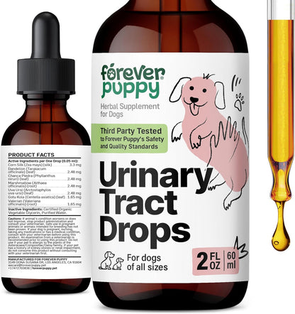 Forever Puppy Urinary Tract Drops for Dogs – Bladder Supplement with Corn Silk and Chanca Piedra