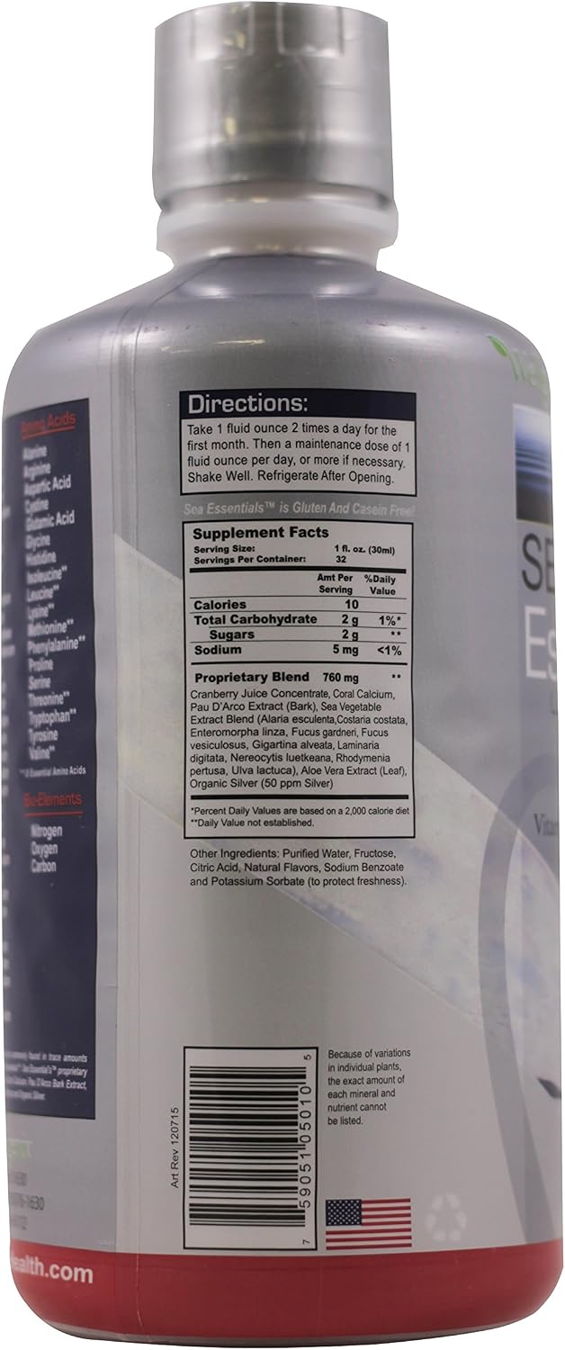 Wellgenix Sea Essentials Liquid Trace Minerals with Coral Calcium, 946 ml - görsel 2