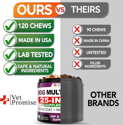 Vet Promise Dog Multivitamin Chewable with Glucosamine - 120 Chews