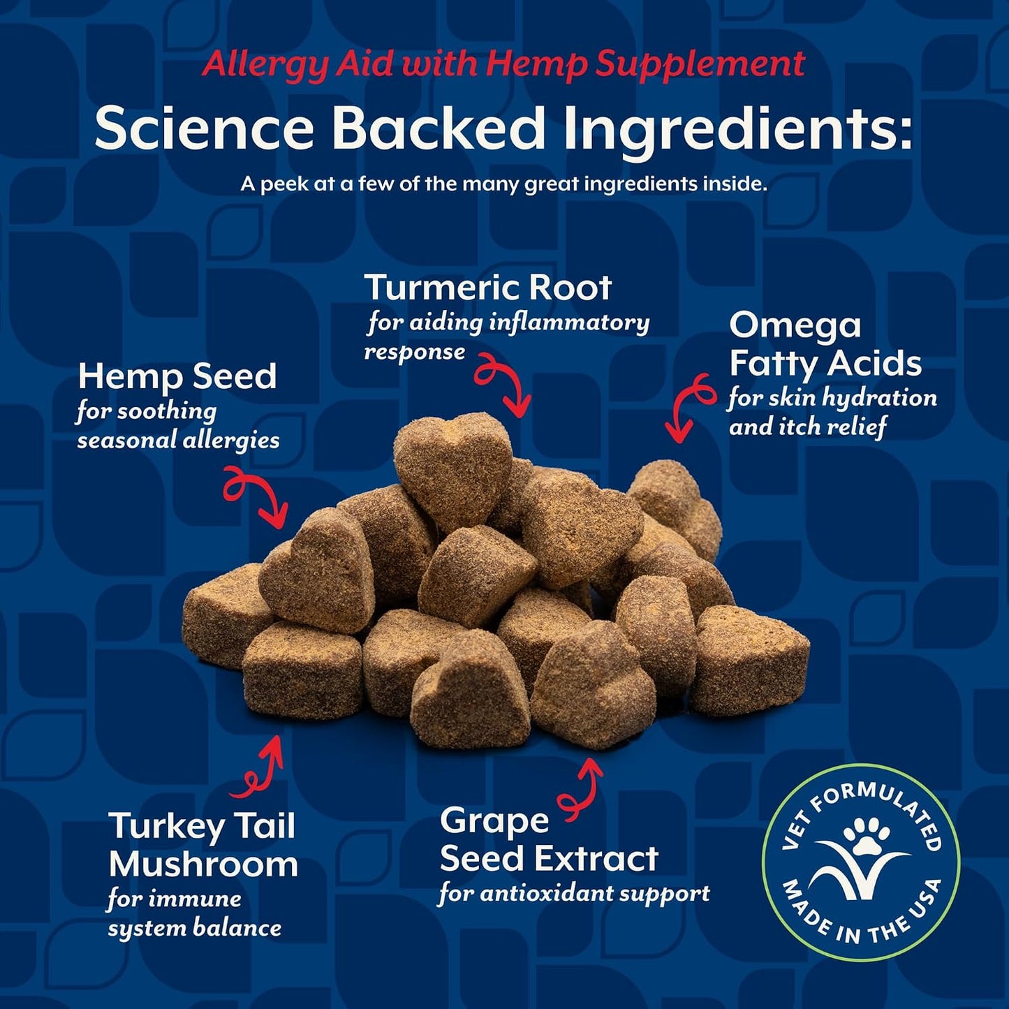NaturVet Hemp Allergy Aid Supplement for Dogs – 120 Soft Chews - görsel 5
