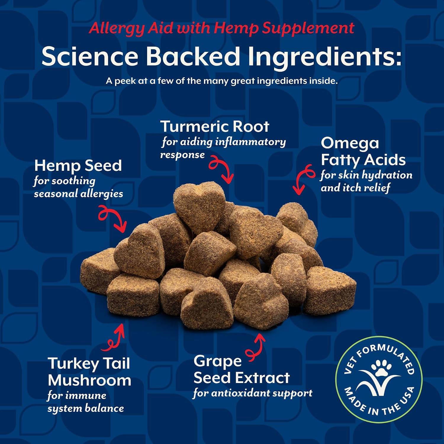 NaturVet Hemp Allergy Aid Supplement for Dogs – 120 Soft Chews - görsel 5