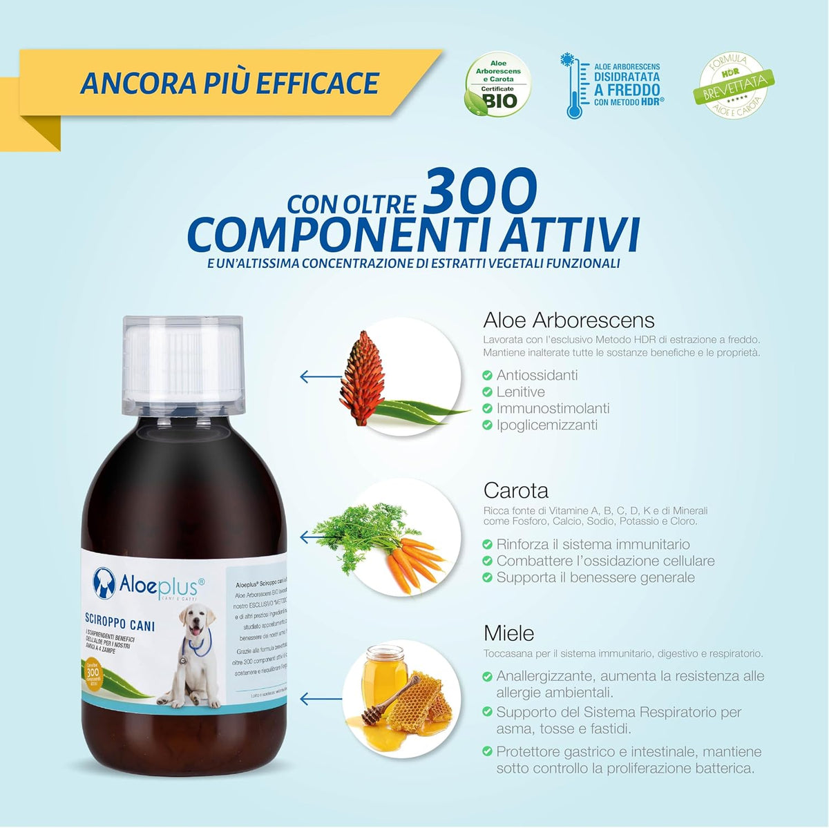 Aloeplus Dogs Syrup 250ml – Energy-Boosting, Detoxifying Complementary Food with Organic Aloe Arborescens - görsel 4