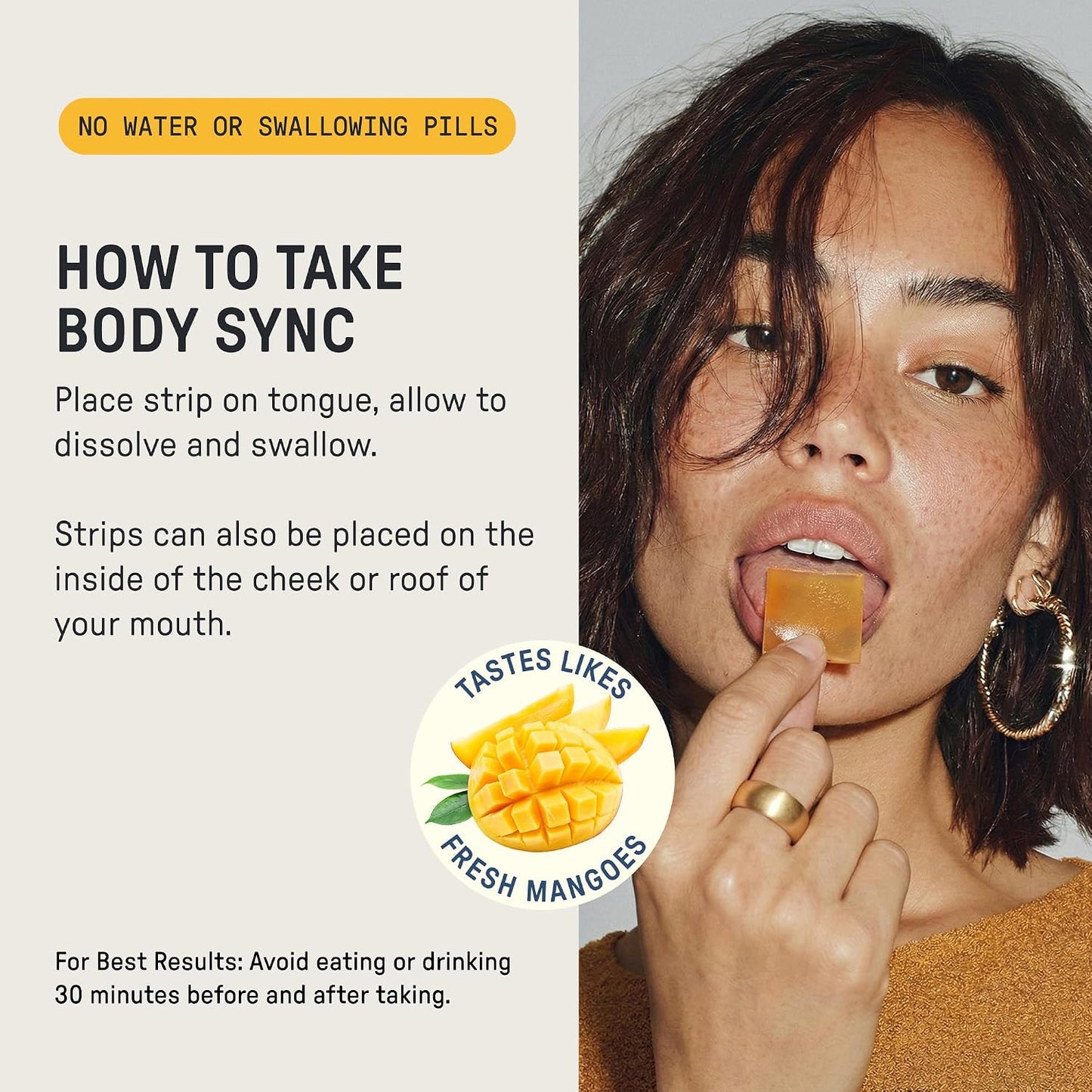 Meche Body Sync™ Rapid Dissolve Multivitamin Strips for Women and Men - görsel 7