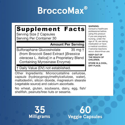 Jarrow Formulae BroccoMax Sulforaphane Generator - 60 Delayed Release Veggie Capsules
