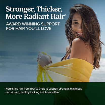 Terry Naturally Hair Renew Formula - 60 Softgels - Promotes Healthy Hair and Nourishes Thinning Hair with Millet Seed Oil, Horsetail, Biotin & Folic Acid - Gluten-Free - 30 Servings