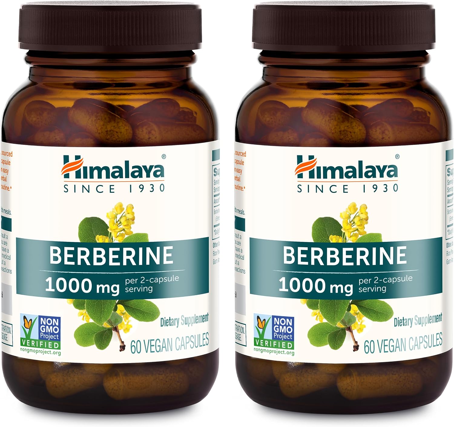 Himalaya Berberine Supplement, 1000 mg per Serving, 60 Vegetarian Capsules - görsel 8
