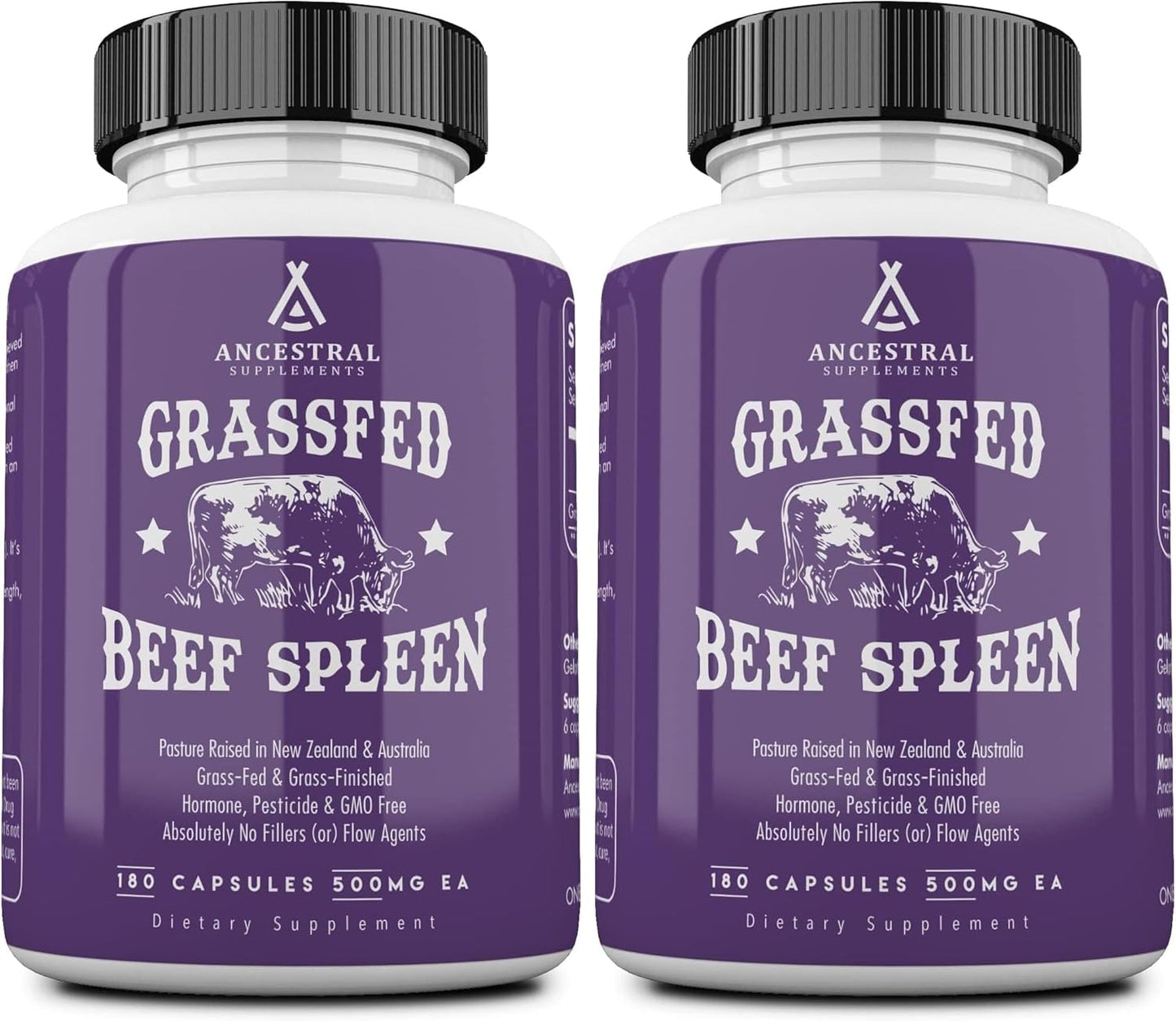 Ancestral Supplements Grass Fed Beef Spleen Food Supplement - 3000mg, 180 Capsules - görsel 5