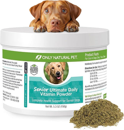 Only Natural Pet Senior Ultimate Daily Canine Vitamin Supplement - 150 g Turkey Flavour Powder