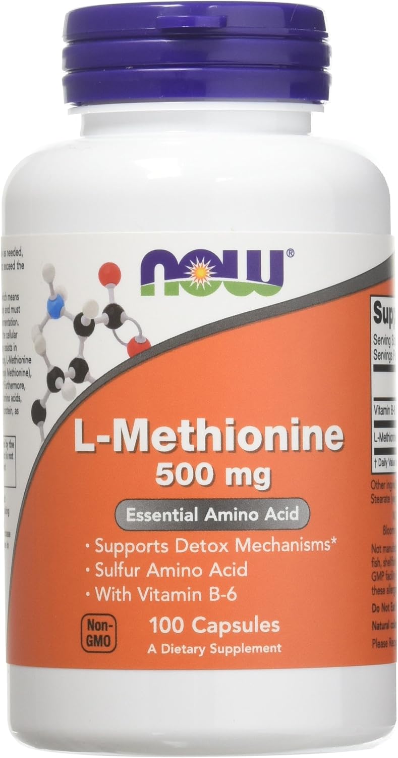 NOW Foods L-Methionine 500 mg - 100 Capsules (3-Pack) - görsel 1