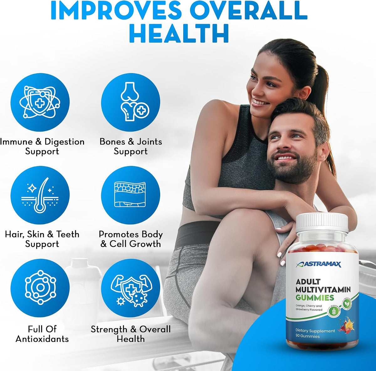 Adult Multivitamin Gummies, 90 Count - görsel 6
