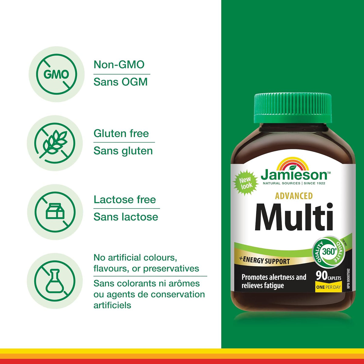 Jamieson Advanced Multi + Energy Support, 90 Caplets - görsel 4