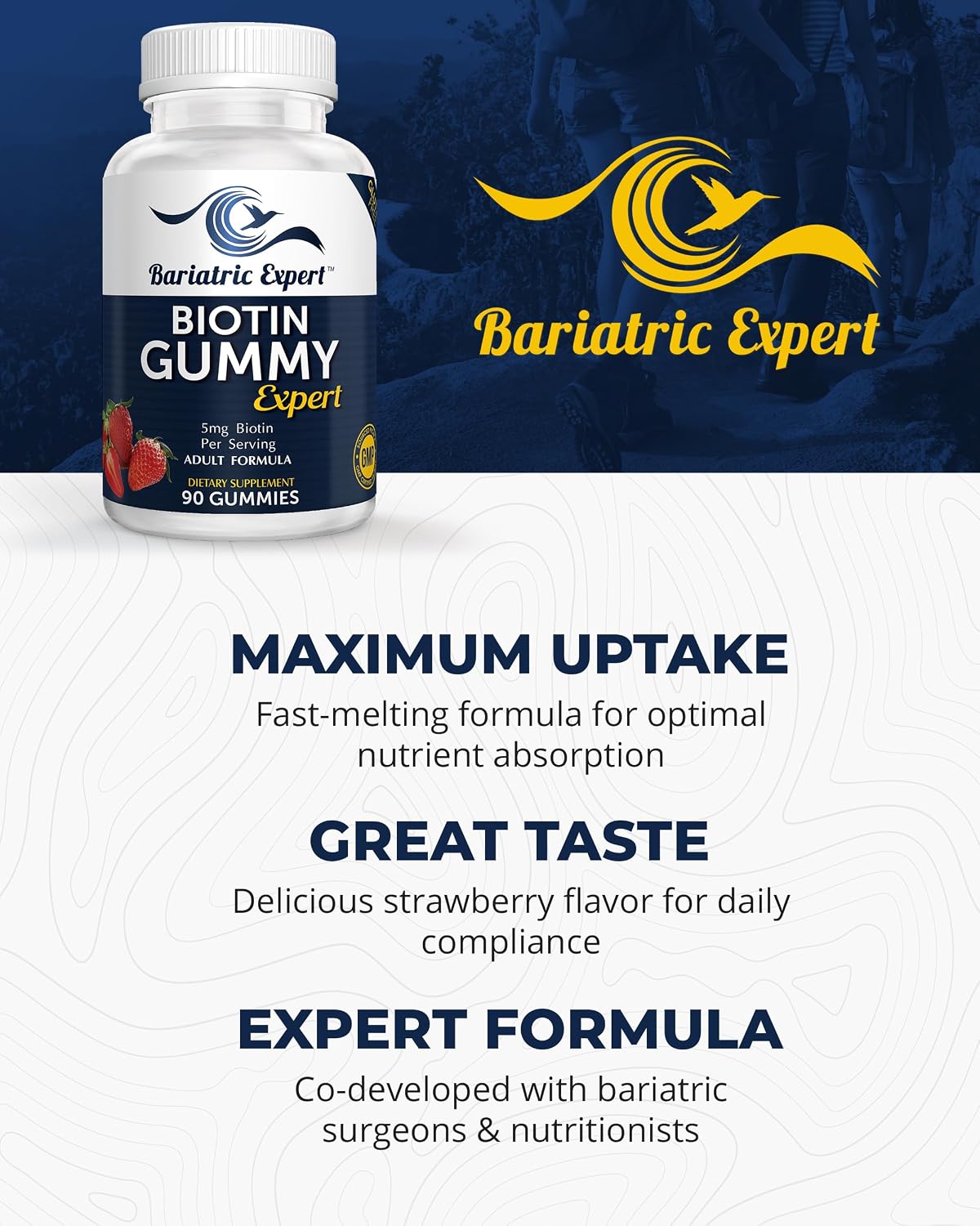 Bariatric Expert Biotin Vitamin – Fast-Melting Dietary Supplement for Adults Post Bariatric Surgery, 90 Chews - görsel 5