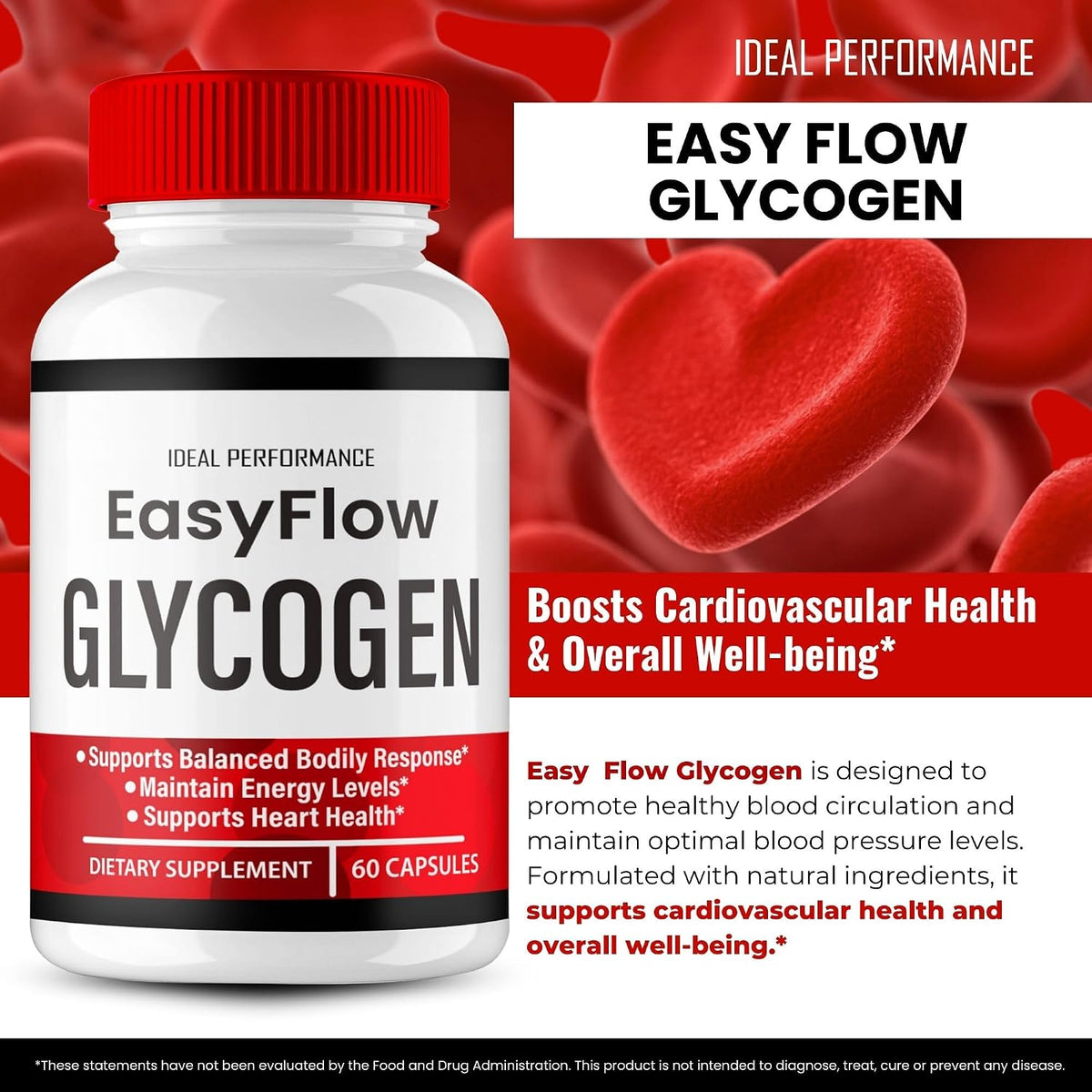 Easy Flow Glycogen Support Capsules – Official Formula Glycogen Support EasyFlow Pills, Maximum Strength, Glyco Optimiser for Overall Health (60 Capsules) - görsel 4