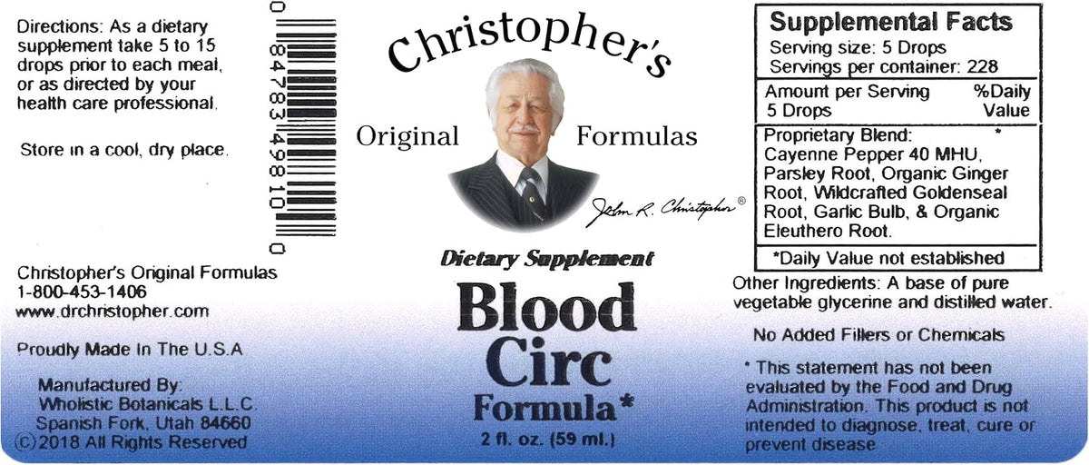 Blood Circulation Extract by Dr. Christopher 60 ml Liquid - görsel 4