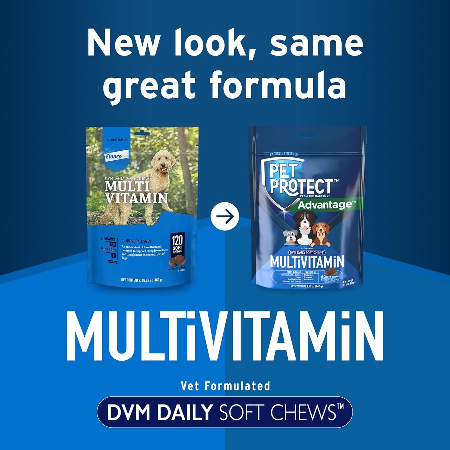 Pet Protect Dog Multivitamin, Vet-Formulated DVM Daily Soft Chews, Chicken Flavour (60 Count) - görsel 3