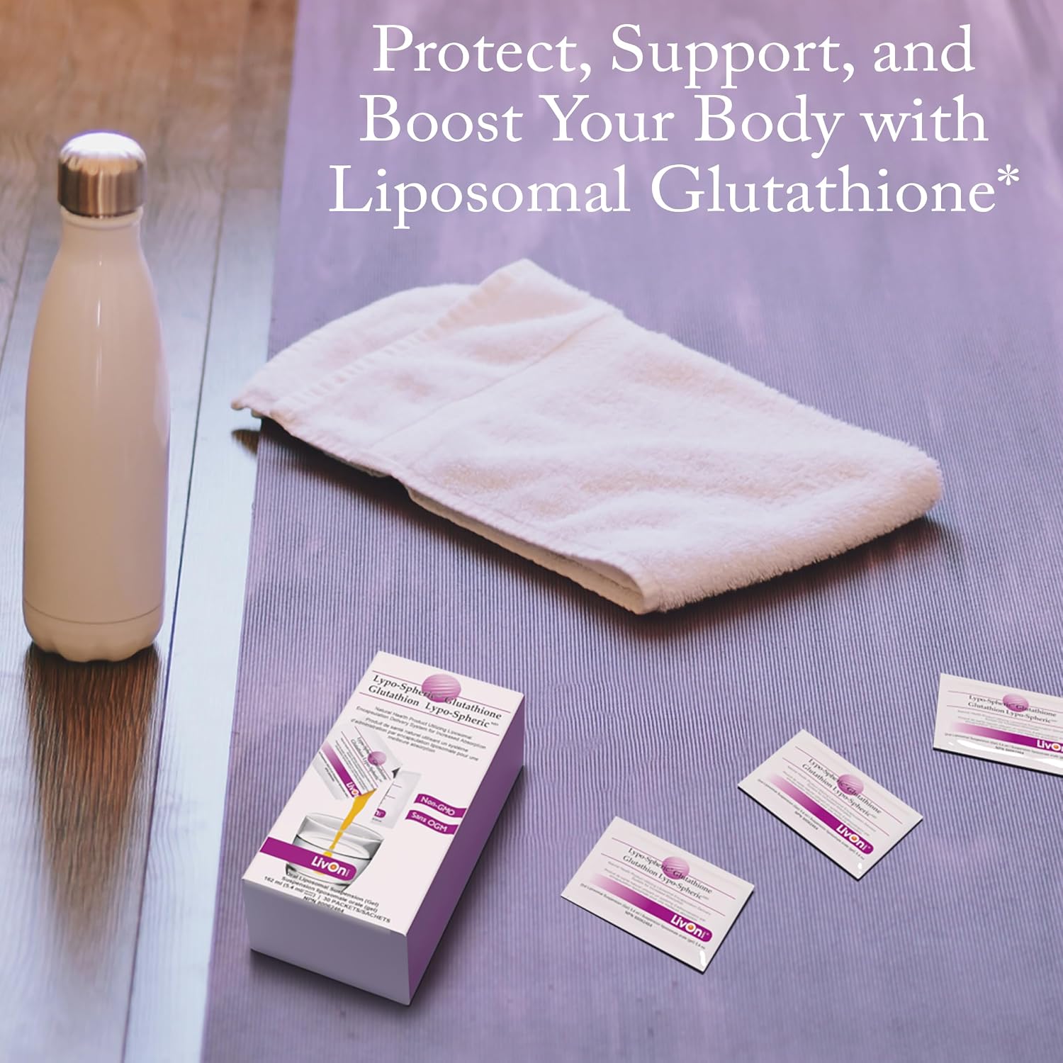 Lypo-Spheric Glutathione - 2 Cartons (60 Sachets) - 450 mg Liposomal Glutathione - görsel 2