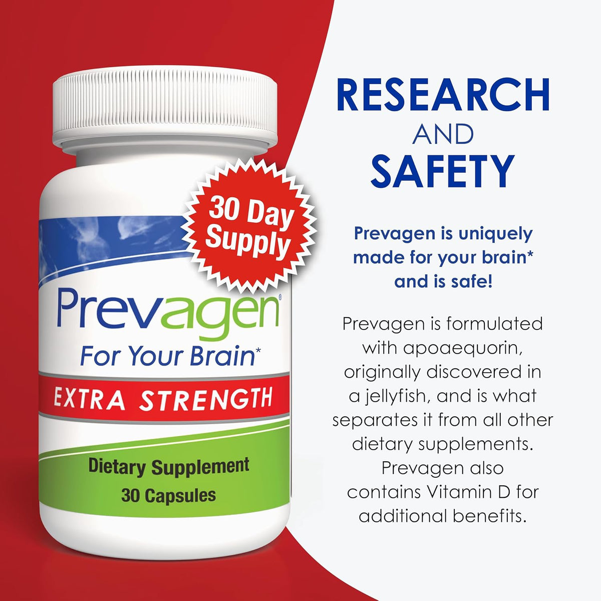 Prevagen Extra Strength - 30 Capsules (2-Pack) – Formulated for Brain Support with 20mg of Apoaequorin Plus Vitamin D3 and 7-Day Pill Minder - görsel 9