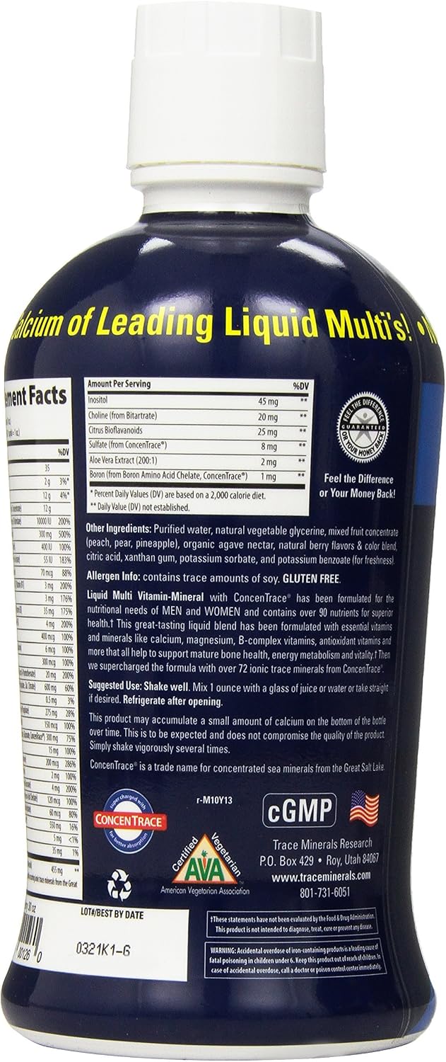 Trace Minerals Liquid Multi Vitamin-Mineral with B Vitamins & Antioxidants, Berry Flavour - görsel 4