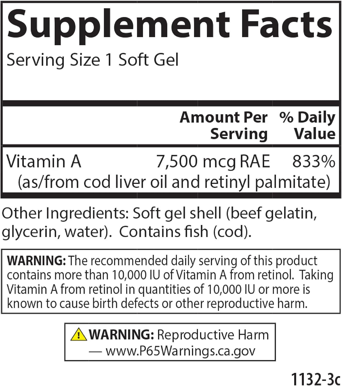 Carlson Vitamin A 25000 IU (7500 mcg RAE) Softgels – Immune Support and Vision Health - görsel 9