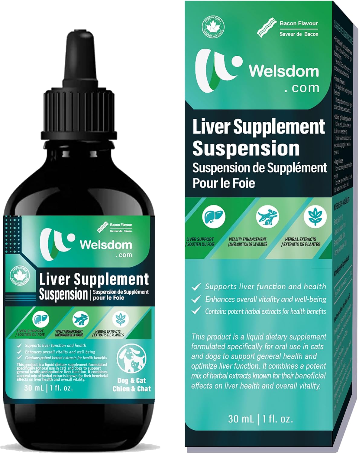 Pets Herbal Liver Support Suspension for Cats & Dogs - 30ml | Supports Detox, Vitality & Immune Health | Easy to Administer Liquid Formula | Supports Digestive Function - görsel 1