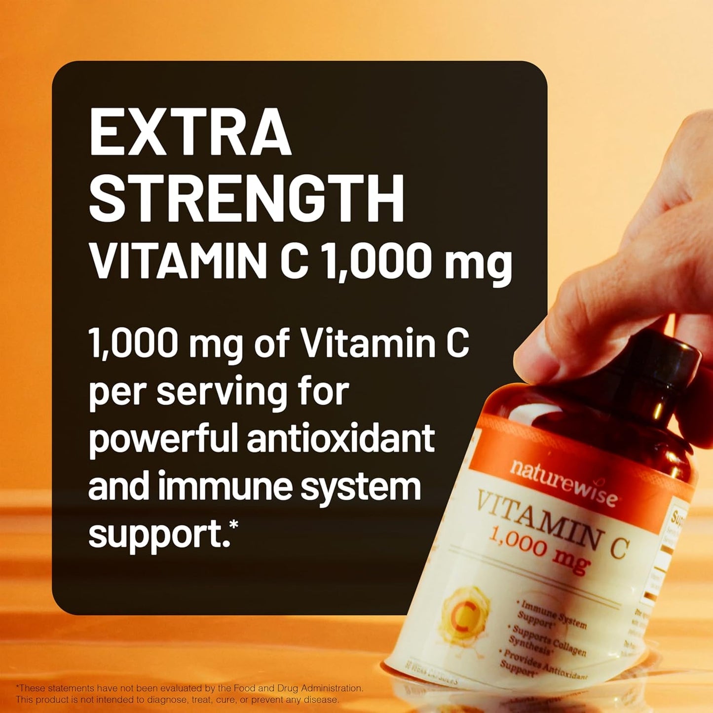 NatureWise Vitamin C 1000 mg Capsules – Extra Strength Vegan Supplement, 60 Capsules - görsel 2
