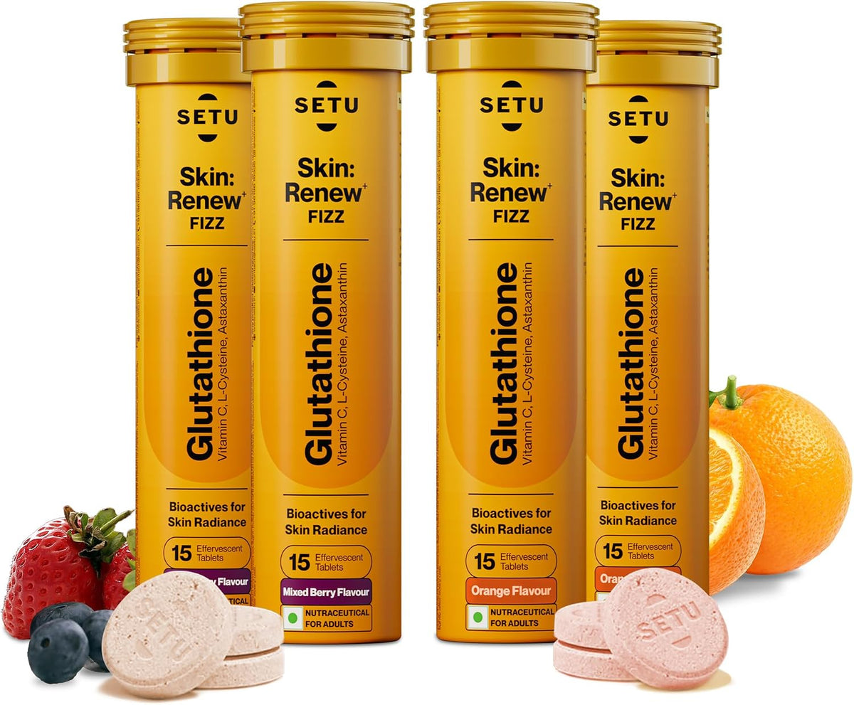 SETU Skin Renew Glutathione with Vitamin C Effervescent Tablets, Sugar-Free Orange, 30 Effervescent Tablets - görsel 10