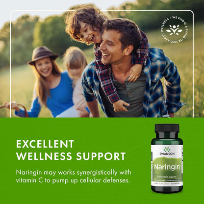Swanson Naringin Citrus Bioflavonoid 500 mg, 60 Capsules