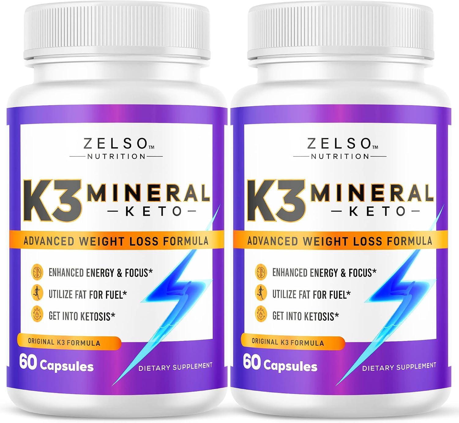 ZELSO K3 Mineral Weight Loss Pills (2 Pack) - 2 Months Supply - görsel 1