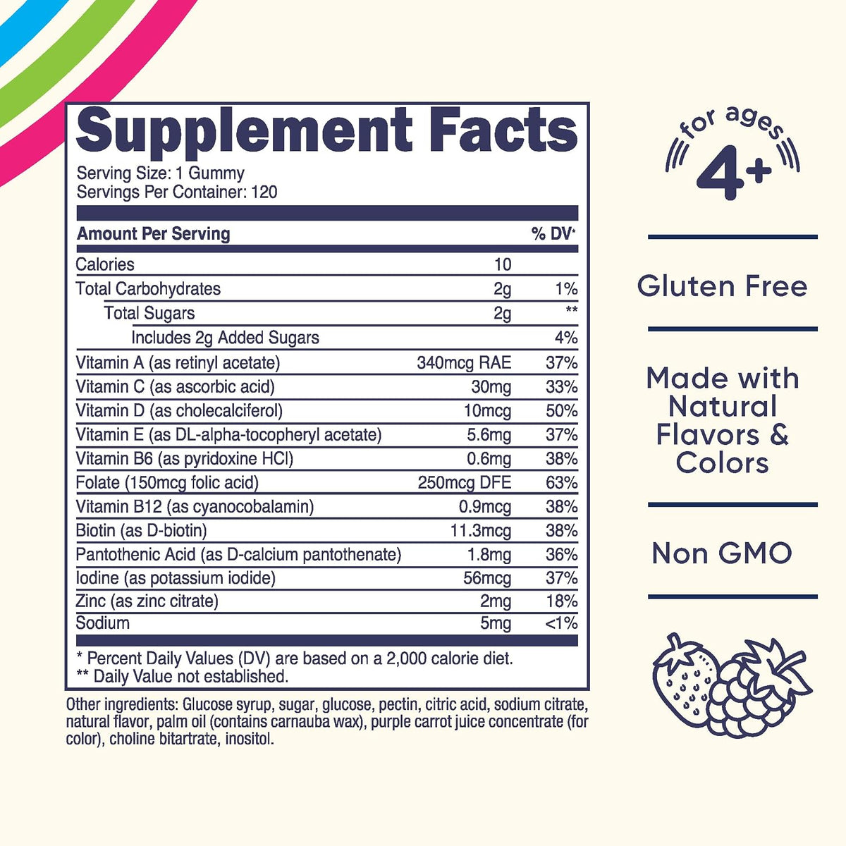 Nutricost Kids Multivitamin Gummies - 120 Servings (Mixed Berry Flavour) - görsel 2