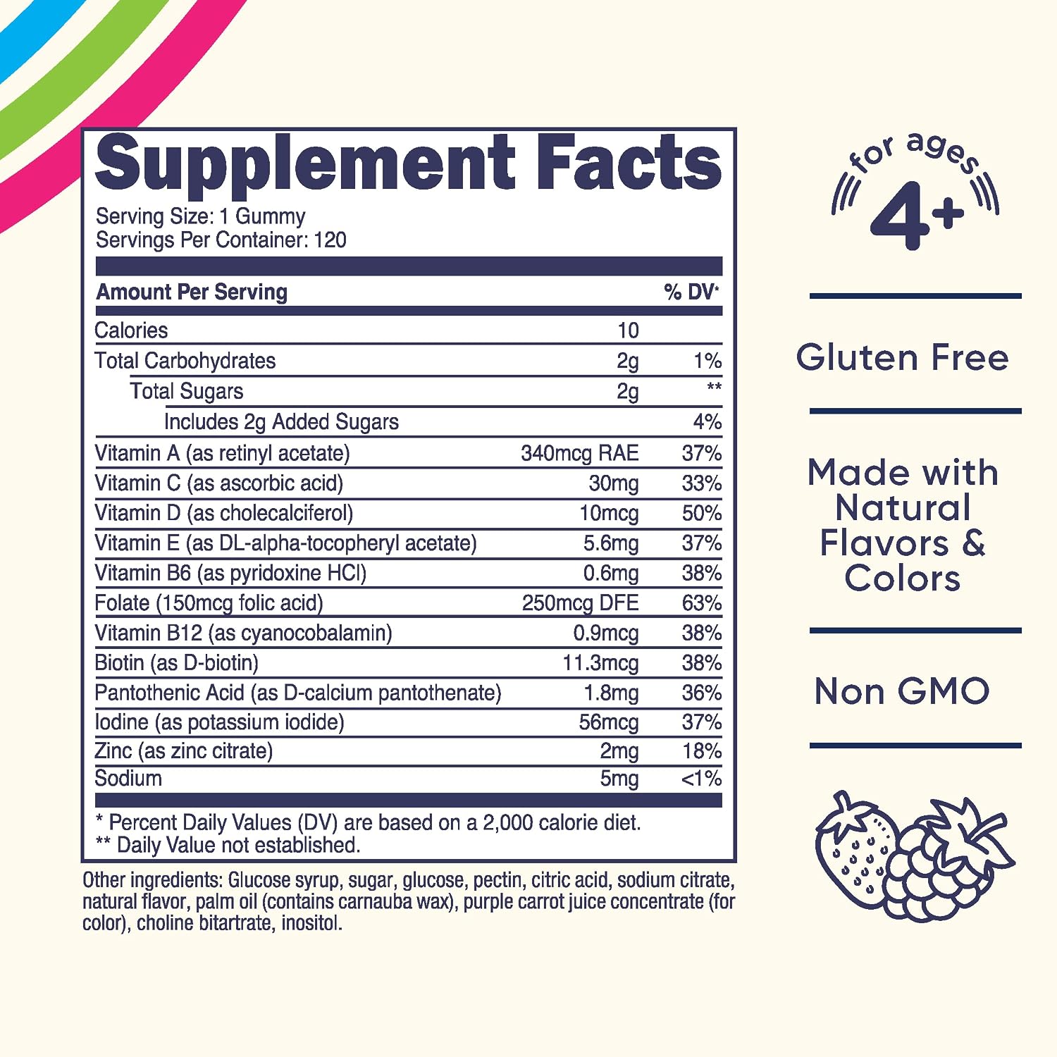 Nutricost Kids Multivitamin Gummies - 120 Servings (Mixed Berry Flavour) - görsel 2