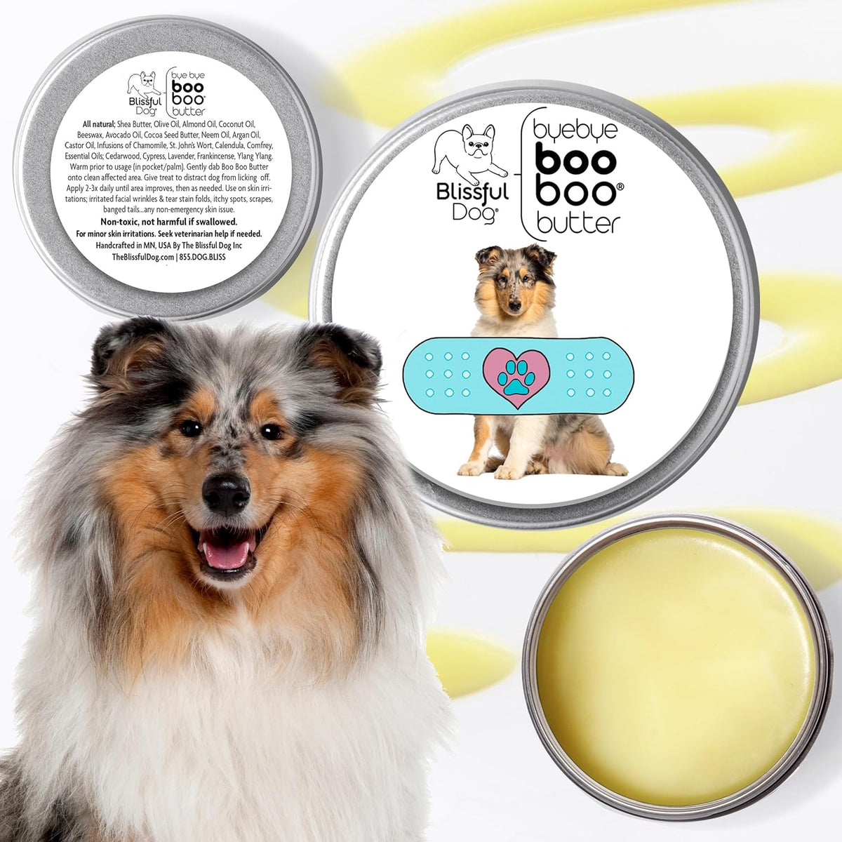 The Blissful Dog 2 oz TIN Collie Booboo Butter - görsel 2