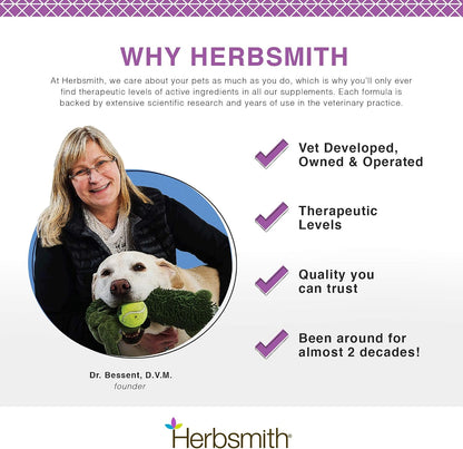 Herbsmith Calm Shen Herbal Blend for Dogs and Cats, 90 Tablets