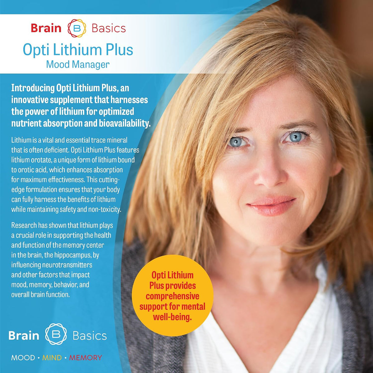 Opti Lithium Plus – Brain Health Supplement - görsel 4
