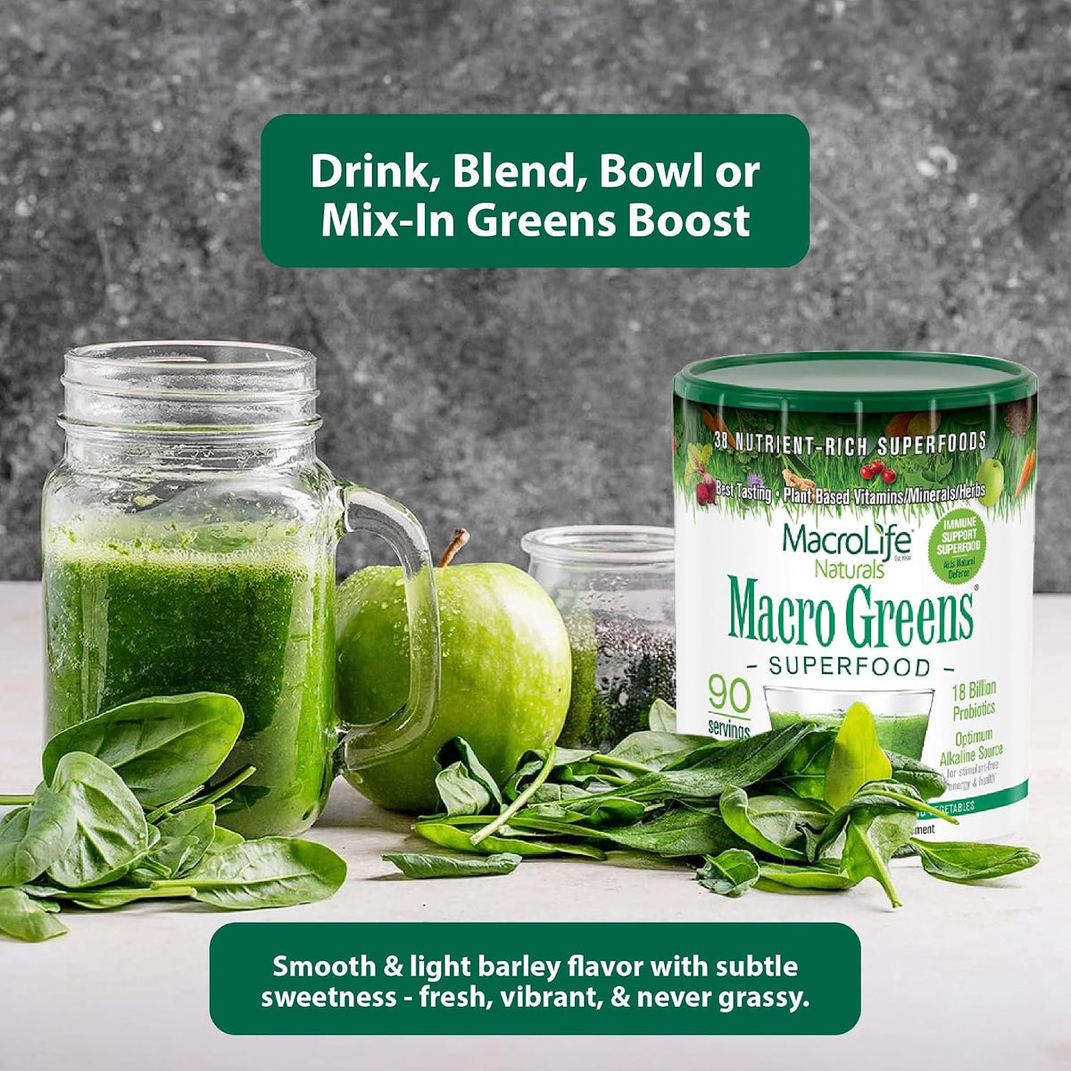 MacroLife Naturals Macro Greens Superfood Powder, 850 g - görsel 8