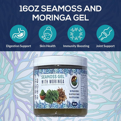 Organic Sea Moss Gel with Moringa and Cinnamon - 454 g