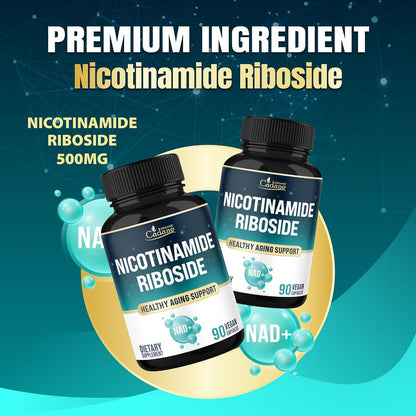 Organic Cadane Nicotinamide Riboside Supplement | Cellular Health Support | Vegan, Non-GMO – 90 Capsules
