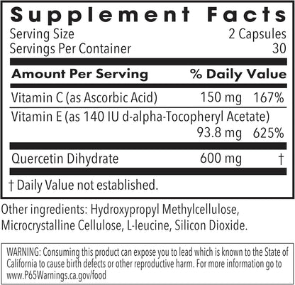 ARG Quercetin 300 – Supports Mast Cell and Histamine Response