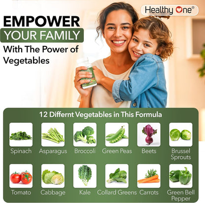 Fruits & Veggies Formula – 27 Premium Whole Foods – Organic Ingredients – 150 Capsules (75 Servings)