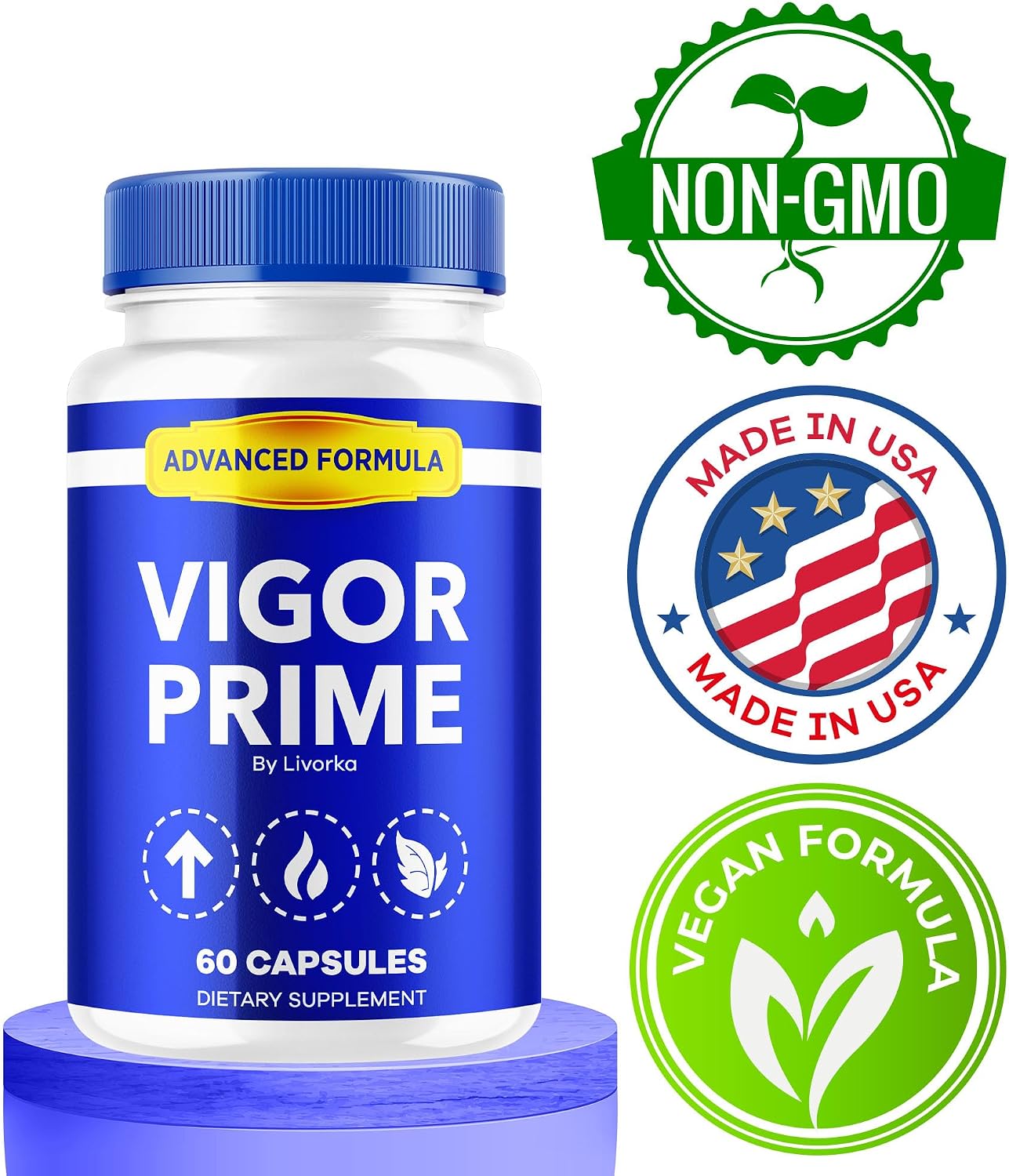 Vigour Prime Capsules, Official VigorPrime for Men Food Supplement Advanced Premium Formula - All Natural, 60 Capsules for 1 Month - görsel 5