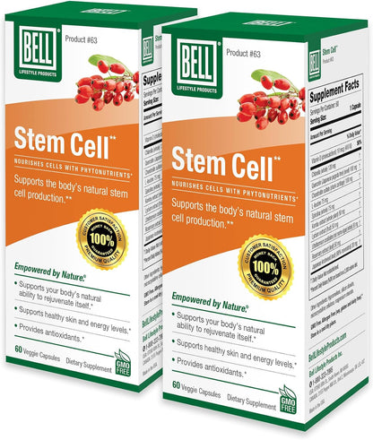 Bell Stem Cell Supplement – Supports Your Body's Natural Cell Renewal (Pack of 2, 60 Capsules)