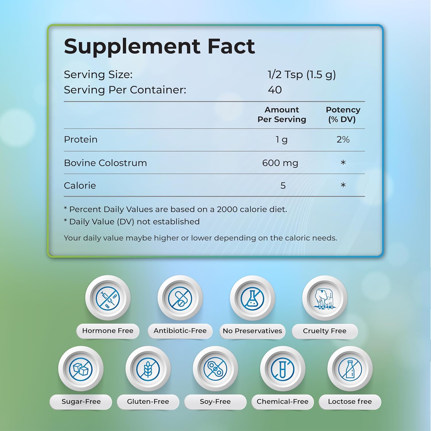 WELLNESS EXTRACT Bovine Colostrum Powder with Lactoferrin, Grass-Fed Organic Colostrum Supplement for Gut Health, Immune Support & Muscle Recovery, Rich in IgG & IgA, Unflavoured, 60 g - görsel 6
